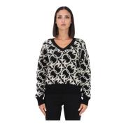 V-neck Knitwear Pinko , Black , Dames