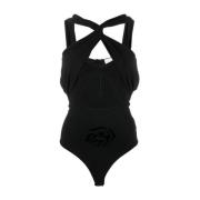 Twisted Cut-Out Bodysuit Magda Butrym , Black , Dames