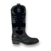 Zwarte Venice Enkellaarzen Via Roma 15 , Black , Dames