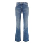 Flared Jeans Off White , Blue , Dames