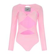 Fluo roze lycra bodysuit Coperni , Pink , Dames