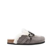 Grijze Suede Loafers met Gespsluiting JW Anderson , Gray , Dames