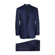 Single Breasted Suits Corneliani , Blue , Heren