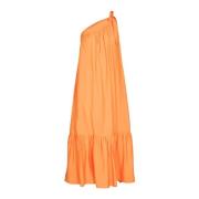 Oranje Asymmetrische Jurk met Off-Shoulder Design Co'Couture , Orange ...