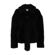 Faux Fur Shearling Jackets P.a.r.o.s.h. , Black , Dames