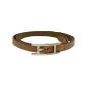 Pre-owned Leather belts Hermès Vintage , Beige , Dames