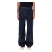 Blauwe Twisted Denim Jeans - Herenmode Aw23 Lanvin , Blue , Heren