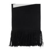 Wollen sjaal met logo Vetements , Black , Dames