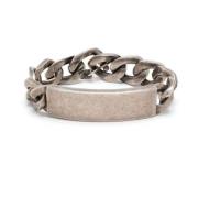 Zilveren Curb Chain Armband Maison Margiela , Gray , Heren