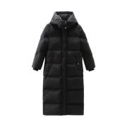 Hollow Lange Parka met Street Style Details Woolrich , Black , Dames