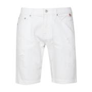 Denim Shorts Roy Roger's , White , Heren