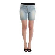 Ermanno Scervino Beachwear Blue Denim City Casual Dress Shorts Ermanno...