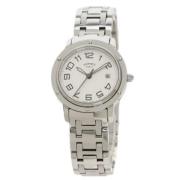 Tweedehands zilveren metalen horloge Hermès Vintage , Gray , Dames