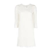 Witte Guipure Kant Shift Minijurk Ermanno Scervino , White , Dames