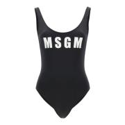 Zwempak met logo Msgm , Black , Dames