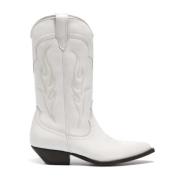 Witte kalfsleren cowboy laarzen met borduurwerk Sonora , White , Dames