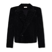 Bert cropped shearling jacket The Mannei , Black , Dames