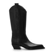 Leather cowboy boots Off White , Black , Dames