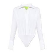 ‘Aomo’ bodysuit met kraag Gauge81 , White , Dames
