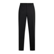 Wollen plooirokbroek Off White , Black , Heren