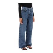 Wijde Pijp Jeans met Vintage Wassing Agolde , Blue , Dames