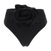 Hoog getailleerde bikinislip met bloemclip Magda Butrym , Black , Dame...