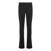 Flared Low-Waist Zwarte Jeans Saint Laurent , Black , Dames