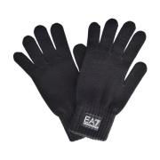 Logo Geborduurde Wollen Handschoenen - EA7 Emporio Armani EA7 , Black ...