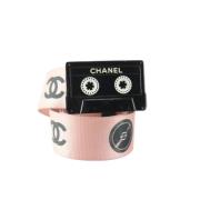 Tweedehands Roze Stoffen Riem Chanel Vintage , Pink , Dames