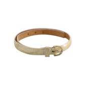 Pre-owned Leather belts Armani Pre-owned , Beige , Dames