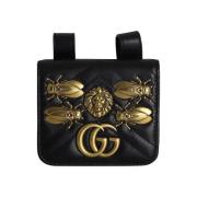 Pre-owned Leather crossbody-bags Gucci Vintage , Black , Dames