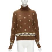 Pre-owned Cashmere tops Chanel Vintage , Brown , Dames