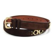 Pre-owned Leather belts Salvatore Ferragamo Pre-owned , Brown , Dames