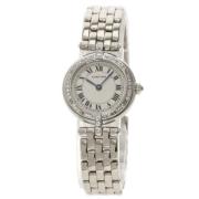 Pre-owned White Gold watches Cartier Vintage , White , Dames