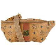 Pre-eigendom gecoate canvas crossbody-bags MCM Pre-owned , Brown , Dam...