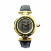 Tweedehands gouden metalen horloge Fendi Vintage , Yellow , Dames