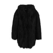 Faux Fur Shearling Jackets Alessia Zamattio , Black , Dames