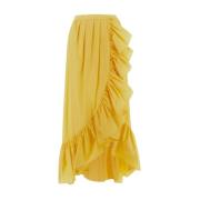 Midi Skirts Amen , Yellow , Dames