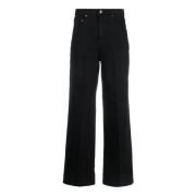 Zwarte high-waisted wijde pijp jeans Briglia , Black , Dames