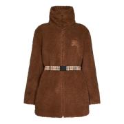 Faux Fur Shearling Jassen Burberry , Brown , Dames