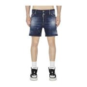 Vintage Denim Shorts Dsquared2 , Blue , Heren