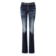 Flare Twiggy Blauwe Jeans Dsquared2 , Blue , Dames