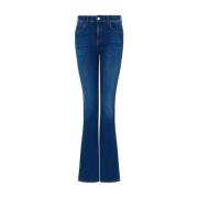 Wijduitlopende Denim Jeans Emporio Armani , Blue , Dames