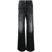 Stijlvolle Wijde Pijp Jeans voor Vrouwen Givenchy , Black , Dames