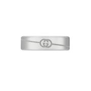 Zilveren ring met Interlocking G-logo Gucci , Gray , Dames