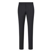 Herenbroek van Stretch Wolmix met Plooien Hugo Boss , Black , Heren