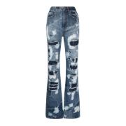 Vintage Jeans met Wijde Pijpen John Richmond , Blue , Dames