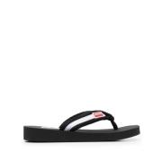 Zwarte Sandalen met Bronzen Hoogte Kenzo , Black , Dames