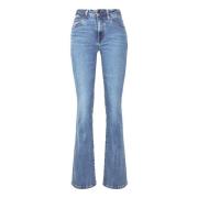 Wijde Pijp Medium Blauwe Denim Jeans Levi's , Blue , Dames