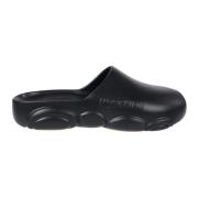 Logo Ingedrukte Slides Moschino , Black , Heren